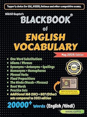 Blackbook Of English Vocabulary May 2024 With 20000+ Words Hindi And English By Nikhil Gupta Paperback – 28 June 2025(Paperback, nikhil gupta) Blackbook Of English Vocabulary May 2024 With 20000+ Words Hindi And English By Nikhil Gupta Paperback – 28 June 2025(Paperback, nikhil gupta)