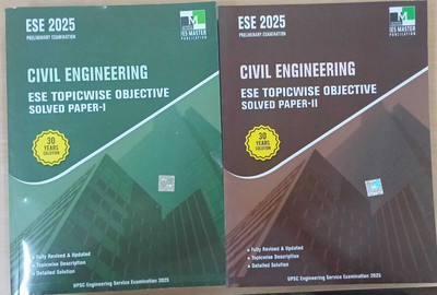 Combo ESE 2025 - Civil Engineering ESE Topicwise Objective Solved Paper - 1 & 2- 2024/Edition (Paperback, Ies Mater)(Paperback, team experts)