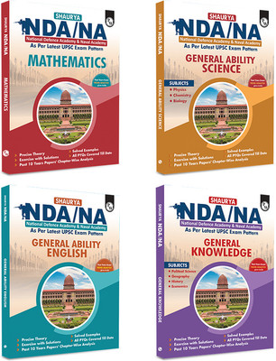 PW Shaurya NDA/NA General Ability English, General Knowledge, General Ability Science & Mathematics Combo Set Of 4 Books(Paperback, PW)