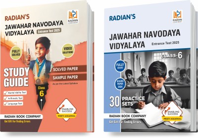 Jawahar Navodaya Vidyalaya Class 6 Guide & Practice Sets Book For Entrance Exam 2025 (Combo Pack Set Of 2 Books, English Medium)(Paperback, Radian Book Company)