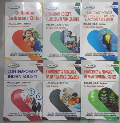 JBT First Year Set Of 6 Books In English Childhood And Development Of Children Education Society Curriculum And Learner Pedagogy Across ICT And Curriculum ICT & Action Research Contemporary India Society Proficiency And Pedagogy Of Mathematics And Environmental Studiesin English(Paperpack, Rasjesh K