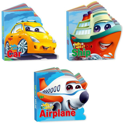 Sawan Presents Set Of 3 Who Am I Story Books Of Car, Ship & Airplane(Board Book, Manoj Publications Editorial Board)
