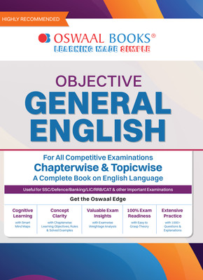 Oswaal Objective General English For All Competitive Examinations Chapter-Wise & Topic-Wise A Complete Book On English Language(Paperback, Oswaal Editorial Board)