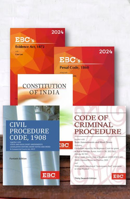 EBC's Core Bare Acts Collection (CPC, CrPC, IPC, Constitution And Evidence Act) 2024(Paperback, Eastern Book Company)