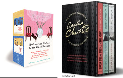 Before The Coffee Gets Cold Series Box Set +Agatha Christie Classic Collection, 3 Books Box Set, Poirot Series, Murder Mysteries(Paperback, Toshikazu Kawaguchi, Agatha Christie)