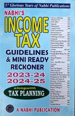 Nabhi’s Income Tax Guidelines & Mini Ready Reckoner 2023-24 And 2024-25 Alongwith Tax Planning Edition April 2023(Paperback, NABHI PUBLICATION)