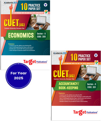 CUET UG Entrance Exam Books 2025 - CUET (UG) Economics And Book-Keeping (BK) Common University Entrance Test- Practice Test Papers - Based On Latest Exam Pattern | Set Of 2(Paperback, Target Publications)