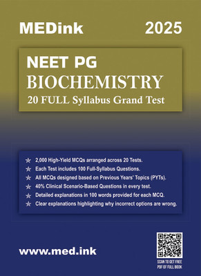 NEET PG Biochemistry 20 Grand Test 2025 Edition(Paperback, MCQGPT)