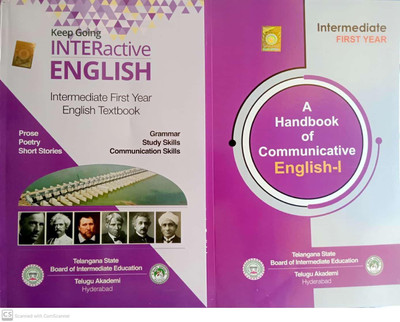 INTERactive English - Intermediate First Year English Textbook & A Hand Book Of Communicative English-I (2Books Combo 2023 New Edition)(Paperback, TELUGU AKADEMI)