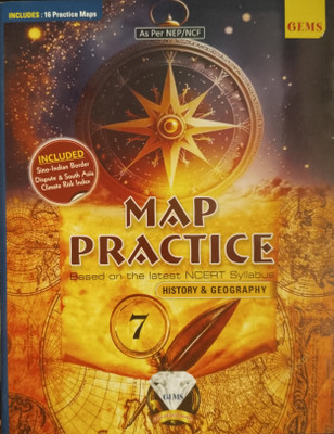 Map Practice History & Geography Class 7 (Based On The Latest NCERT Syllabus)(Paperback, B.K. Mishra)