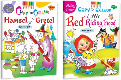 Fairy Tales Copy To Colour - Little Red Riding Hood And Hansel And Gretel | Set Of 2 Colouring Books(Paperback, Manoj Publications Editorial Board)