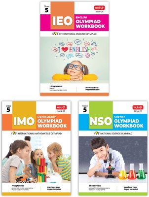 MTG NSO-IMO-IEO (Science, Mathematics & English) Olympiad Workbook Combo Class-5 (Set Of 3 Books) | MCQs, Previous Years Solved Paper & Achievers Section - SOF Olympiad Preparation Books For 2024-25 Exam(Paperback, MTG Editorial Board)