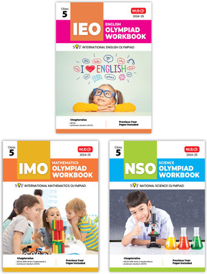 MTG NSO-IMO-IEO (Science, Mathematics & English) Olympiad Workbook Combo Class-5 (Set Of 3 Books) | MCQs, Previous Years Solved Paper & Achievers Section - SOF Olympiad Preparation Books For 2024-25 Exam(Paperback, MTG Editorial Board)