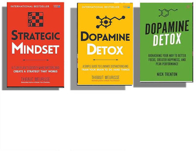 Bestseller 3 Books Combo ( Strategic Mindset + Dopamine Detox + Dopamine Detox ) English(Paperback, Thibaut Meurisse)