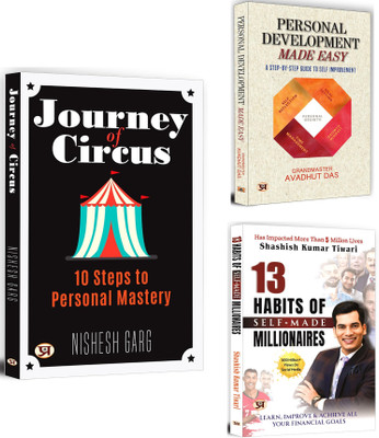 Journey Of Circus + Personal Development Made Easy + 13 Habits Of Self-Made Millionaires | Powerful Habits Of Self-Made Visionaries | Precious Advice | Roadmap To Unlocking The Millionaire Within | High-Performance Habits | Trust-Building | Ethics & Responsibility (Set Of 3 Books In English)(Paperba