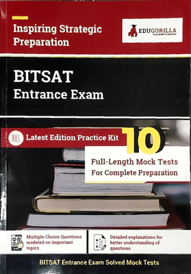 BITSAT Entrance Exam - Physics, Chemistry, Mathematics, English, Logical Reasoning – 10 Mock Tests With Free Access To Online Tests(Paperback, EduGorilla Prep Experts)