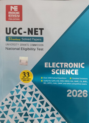 UGC-NET 2026: Electronic Science Previous Solved Papers(Paperback, MADE EASY TEAM)