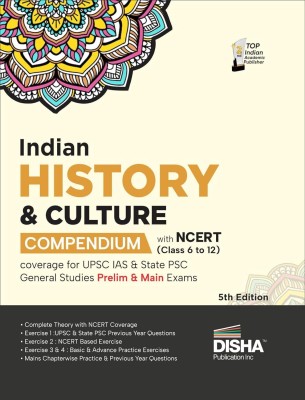 Indian History & Culture Compendium With NCERT (Class 6 To 12) Coverage For UPSC IAS & State PSC General Studies Prelim & Main Exams 5th Edition | ... Practice Objective & Subjective Question Bank(Paperback, Disha Experts)