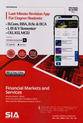 Financial Markets And Services (Finance Elective) BBA III-Year V-Sem | As Per The Latest 2021-22 Syllabus CBCS (502(A)) | Also Useful For BBA Analytics V-Sem | Revised & Updated 2025 Edition(Paperback, SIA Team Of Experts) Financial Markets And Services (Finance Elective) BBA III-Year V-Sem | As Per The Latest 2021-22 Syllabus CBCS (502(A)) | Also Useful For BBA Analytics V-Sem | Revised & Updated 2025 Edition(Paperback, SIA Team Of Experts)