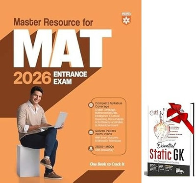 Master Resource MAT Entrance Exam 2026 | 2500+ MCQs With Answer Key | Solved Papers (2025–2023) | Complete Syllabus Coverage For English, Maths, Reasoning, Data Analysis & GK | MBA Entrance Preparation Guide & STATIC GK(Paperback, Srishti Agarwal)