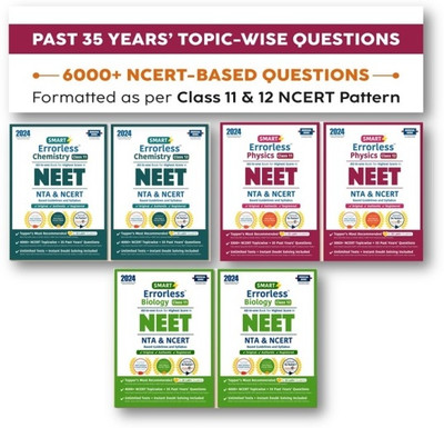 Smart Errorless Biology , Chemistry & Physics NEET Class 11 & 12 (2024) - NCERT Based | 8000+ NCERT & New Pattern Questions | 35 Past Years Papers | Free E-Book, Mind-Maps & App {6-BOOKS SET}(Paperback, Universal Book Depo NEET Expeart Team)