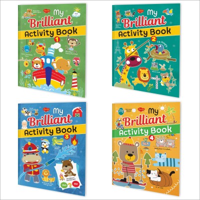 Set Of 4 My Brilliant Activity Book - 1, 2, 3 & 4 | A Exciting Activities Books For Young Minds(Paperback, SAWAN)