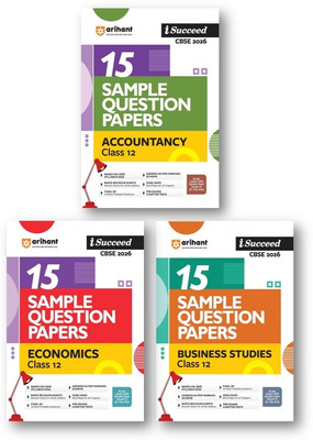 CBSE Class 12th 15 Sample Question Papers- ( 3 Books Set ) Accountancy + Economics + Business Studies - Class 12th For Exam 2026 | Based On Latest CBSE Syllabus | With Solved Board Paper 2025, Mind Maps, Rapid Revision Sheets & Final 50 Important Questions(Paperback, Saumya Aggarwal, Ginni Juneja)