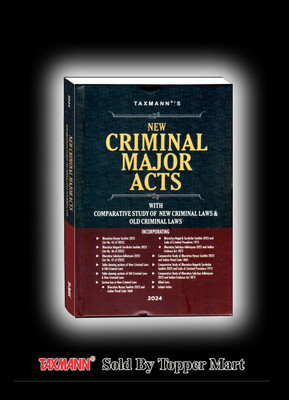 New Criminal Major Acts ( BHARTIYA NYAYA SANHITA, NAGRIK SURAKSHA SANHITA, SAKSHYA ADHINIYAM , 2023 ) EDITION 2024(Hardcover, TAXMANN PUBLICATION)