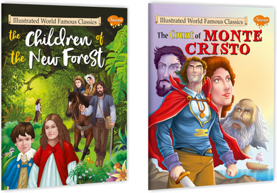 Collection Of Classic Stories For Children With Illustration Set Of 2 | The Children Of The New Forest & The Count Of Monte Cristo(Paperback, Manoj)