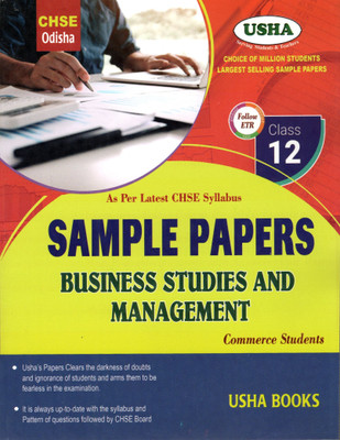 Business Studies & Management Sample Papers Class 12 | CHSE Odisha +2 Commerce Sample Question Papers, Updated Syllabus & ETR Based Practice Guide By USHA(Paperback, USHA GROUP OF WRITERS)