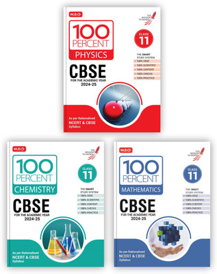 MTG 100 Percent Physics, Chemistry & Mathematics For Class 11 CBSE Board Exam 2024-25 (Set Of 3 Books) | Self-Evaluation Test, Theory, & Practical Available All In One Book | As Per Rationalised NCERT & CBSE Syllabus(Paperback, MTG Editorial Board)