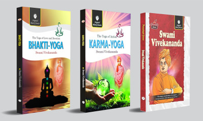 Swami Vivekananda Set Of 3 Books (English) Bhakti-Yoga, Karma-Yoga & Swami Vivekananda (Prernadayak Jeevani) | Biography, Devotion & Yoga Of Action(Paperback, Swami Vivekananda, Megha Garg)