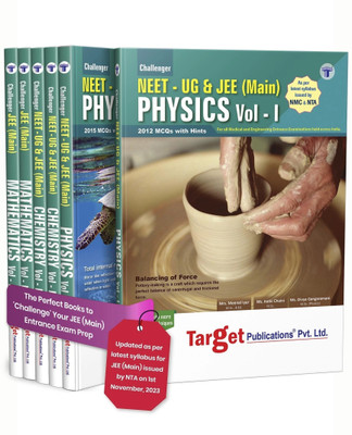 NEET UG / JEE Main Challenger Physics, Chemistry, Maths ( PCM ) | JEE For Engineering Exam 2025 | Chapterwise MCQs With Solutions | As Per Latest Syllabus Prescribed By NMC | 6 Books(Paperback, Target Publications)