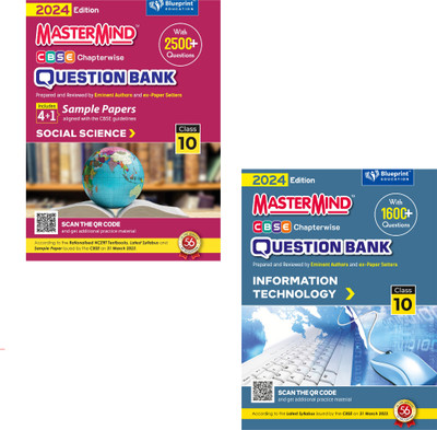 Information Technology, Social Science (2 Books Combo) Cbse Question Bank Class 10 With Cbse Sample Paper For 2024 Exams By Master Mind(Paperback, Blueprint Editorial Board)