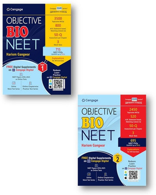 Cengage Neet Objective Biology - Part 1 + 2 (2-Books Set)(Paperback, Hariom Gangwar)