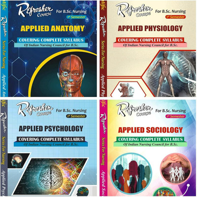 Refresher Course For Bsc Nursing Combo In Applied Anatomy, Applied Physiology, Applied Psychology, Applied Sociology For First Semester New Course In English 2/E(Paperback, Dr. Dhirendra Kishore) Refresher Course For Bsc Nursing Combo In Applied Anatomy, Applied Physiology, Applied Psychology, Applied Sociology For First Semester New Course In English 2/E(Paperback, Dr. Dhirendra Kishore)