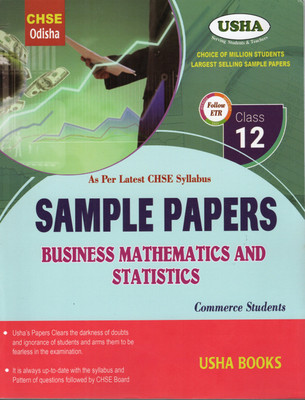 Usha Sample Papers Business Mathematics & Statistics Class 12 | CHSE Odisha +2 Commerce Guide 2026 | Latest Question Pattern With Solved Sample Papers(Paperback, USHA GROUP OF WRITERS)