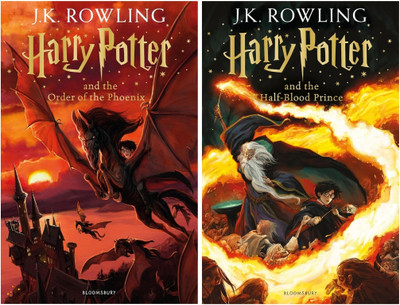 Combo Of 2 Books : Harry Potter And The Order Of The Phoenix + Harry Potter And The Half-Blood Prince(Paperback, J K Rowling)