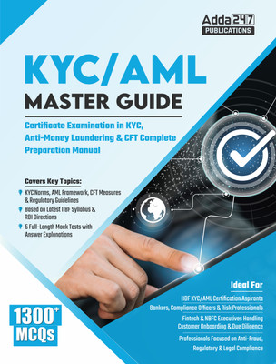 KYC / AML Certificate Exam| Anti-Money Laundering Master Guide | 1300+ MCQs(Paperback, Adda247 Publications)