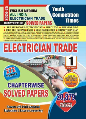 (English Medium) Electrician Trade Chapterwise Study Material Solved Papers (2024-25)(Paperback, YCT)