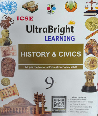 ICSE Ultrabright Learning History & Civics Class 9(Pepper back, Dr Bina biswas)