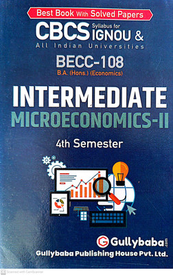 IGNOU BA Economics Hons. Help Guide (BECC-108, Intermediate Microeconomics-2)(PAPER BINDING, GPH)
