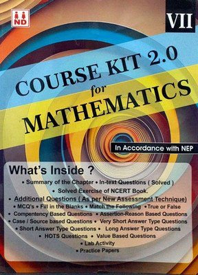 ND Class 7 Course Kit 2.0 For Mathematics Complete Study Material Based On CBSE/NCERT Salutions(Paperback, Nand Lal Daya Ram)