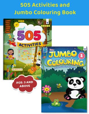 505 Activity Book For Kids And Jumbo Colouring Book For Kids Level 1 | Set Of 2 Books(Paperback, Target Publications)