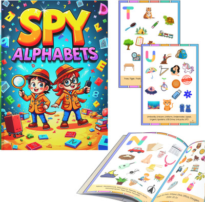 Spy Alphabet Activity Book For Kids – Screen-Free Early Learning With HD Illustrations, Boosts Memory, Vocabulary, Creativity, And Hand-Eye Coordination For Engaging ABC Fun(Glossy finish, Sakuya Publication)
