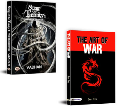The Art Of War + Song Of The Trinity 2: The Broken Tusk |from Battlefields To Divine Quests — Discover The Art Of War And The Myth Of The Tusk! Trinity Mythology Series| Ganesha In Fiction|Indian Epic Fantasy| Battle Strategy Books|Spiritual Warfare Stories (Set Of 2 Books)(Paperback, Sun Tzu, Vadha