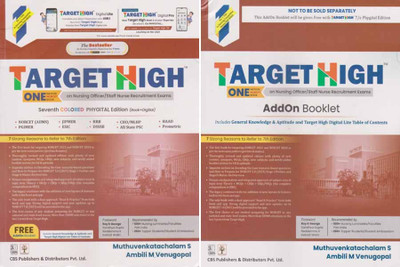 Target High One Nursing Officer / Staff Nurse Recruitment Exams With Free Addon Booklet [7 Th Edition](Paperback, MUTHUVENKATACHALAM S, AMBILI M. VENUGOPAL)
