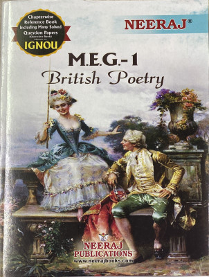 Neeraj Publication MEG-1 English Medium (BRITISH POETRY) IGNOU Help Book With Solved Previous Years Question Papers And Important Exam Notes (Paperback) - 2023(Paperback, neeraj) Neeraj Publication MEG-1 English Medium (BRITISH POETRY) IGNOU Help Book With Solved Previous Years Question Papers And Important Exam Notes (Paperback) - 2023(Paperback, neeraj)