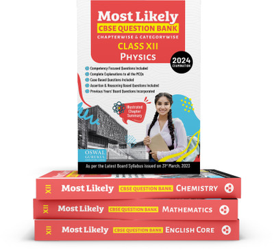 Oswal-Gurukul Most Likely CBSE Question Bank Class 12 Bundles (Set Of 4) : Physics, Chemistry, Maths & English Core For Exam 2024(Product Bundle, Oswal - Gurukul)