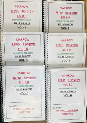 Marrow Edition-8 Rapid Revision Notes All-19 Sub. With Integrated Medicine Hd Printed Notes(Spiral binding, Marrow)